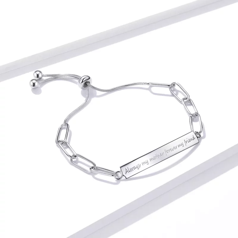 (imagen para) Pulsera de estilo Pandora agradecida - BSB060 - Ver 2