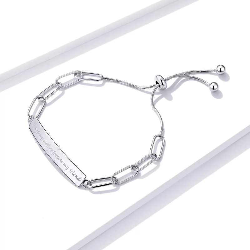 (imagen para) Pulsera de estilo Pandora agradecida - BSB060 - Ver 3