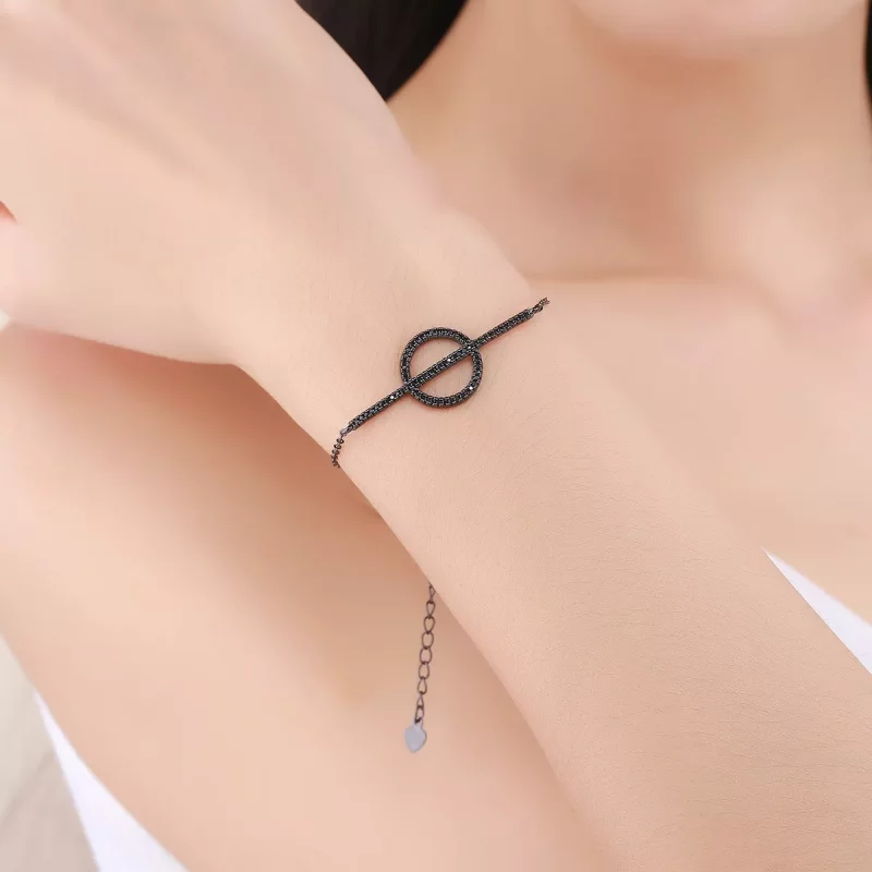 (imagen para) Pulsera de estilo Pandora con geometría simple - VSB011 - Ver 6