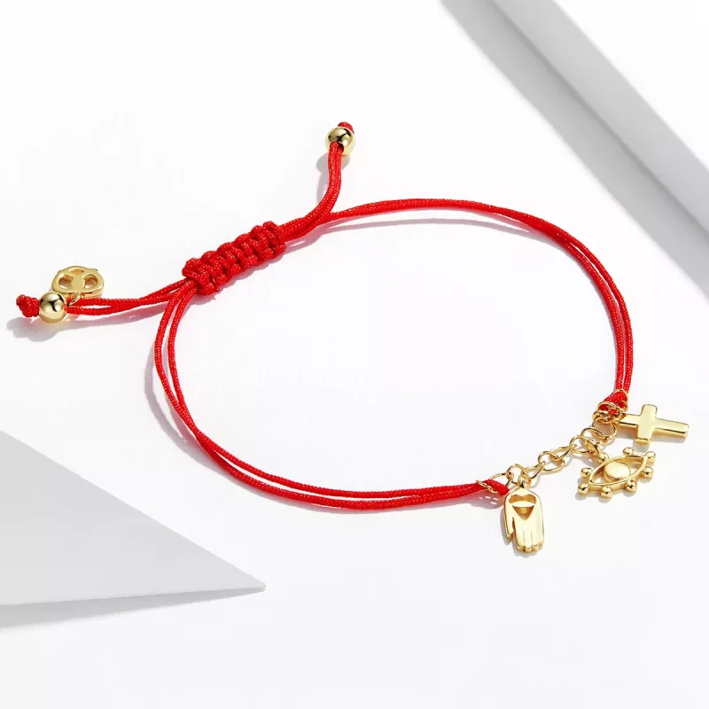 (imagen para) Pulsera de estilo Pandora con símbolo de la suerte - SCB226 - Ver 4