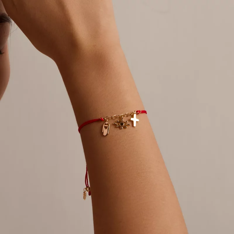 (imagen para) Pulsera de estilo Pandora con símbolo de la suerte - SCB226 - Ver 7