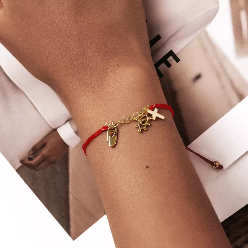 (imagen para) Pulsera de estilo Pandora con símbolo de la suerte - SCB226 - Ver 8