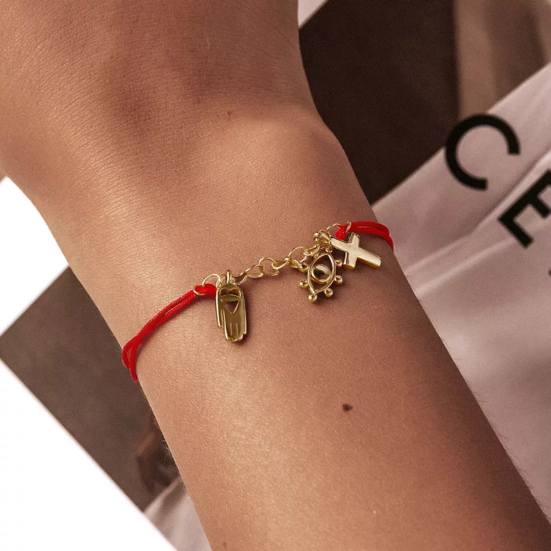 (imagen para) Pulsera de estilo Pandora con símbolo de la suerte - SCB226 - Ver 9