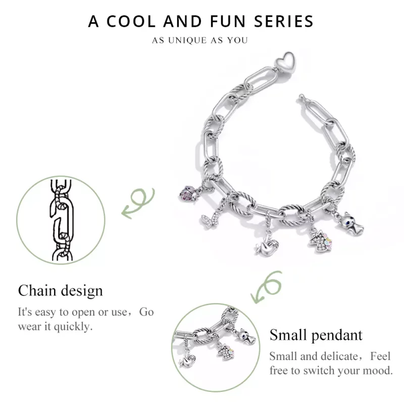 (imagen para) Pulsera de estilo Pandora de plata Love of Link - SCB202 - Ver 3