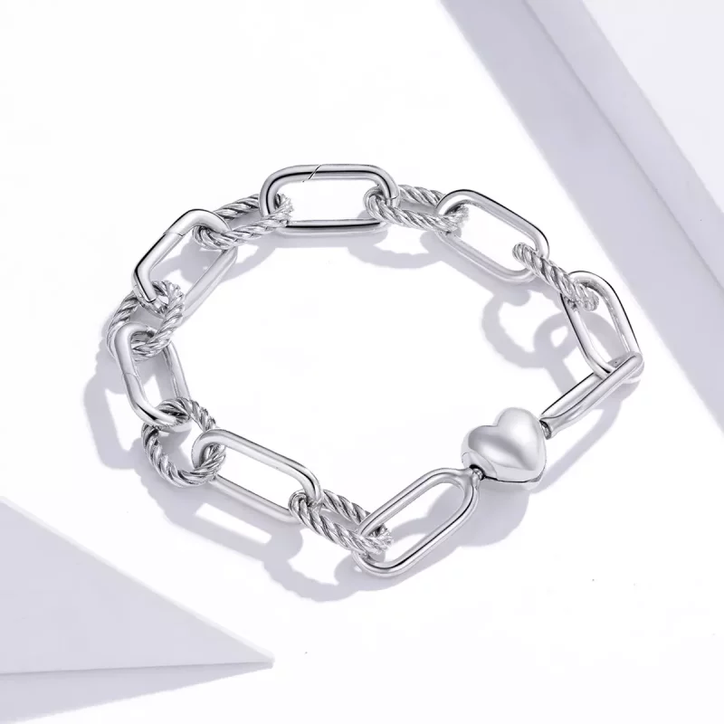 (imagen para) Pulsera de estilo Pandora de plata Love of Link - SCB202 - Ver 2