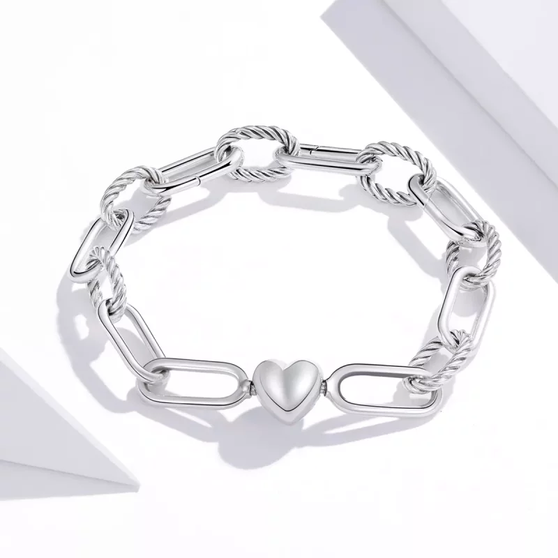 (imagen para) Pulsera de estilo Pandora de plata Love of Link - SCB202 - Ver 5
