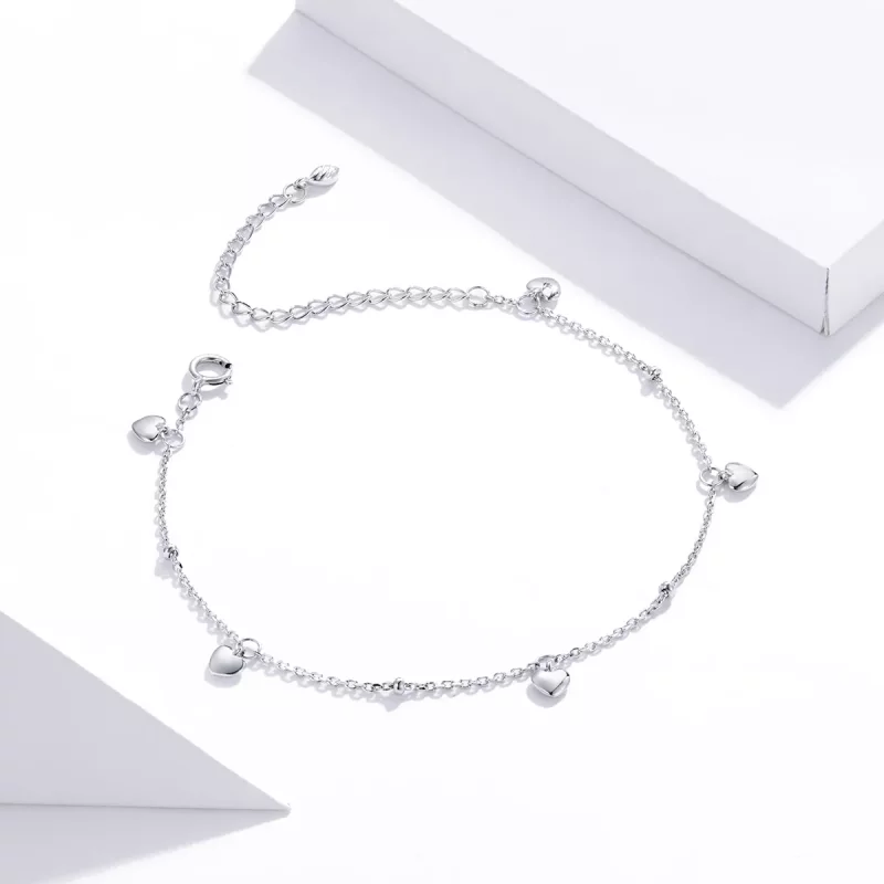 (imagen para) Pulsera de estilo Pandora en plata con corazón amoroso - SCB191 - Ver 2
