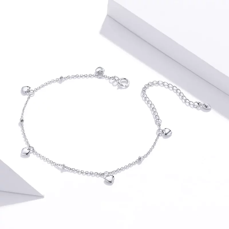 (imagen para) Pulsera de estilo Pandora en plata con corazón amoroso - SCB191 - Ver 3