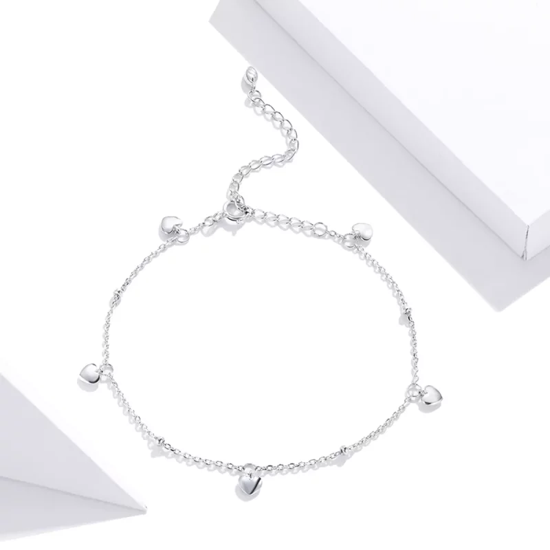 (imagen para) Pulsera de estilo Pandora en plata con corazón amoroso - SCB191 - Ver 4