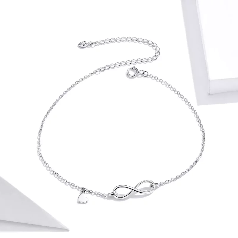 (imagen para) Pulsera de estilo Pandora en plata con símbolo infinito - SCT019 - Ver 3