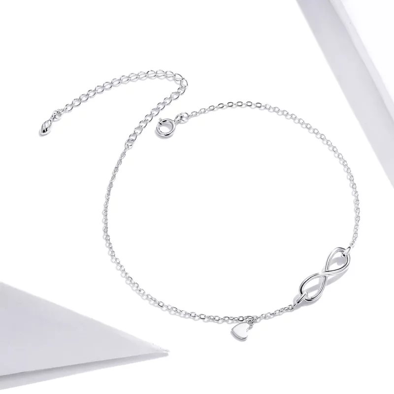 (imagen para) Pulsera de estilo Pandora en plata con símbolo infinito - SCT019 - Ver 4