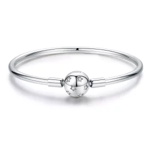 (imagen para) Pulsera de plata estilo Pandora con diseño de galaxia - SCB144