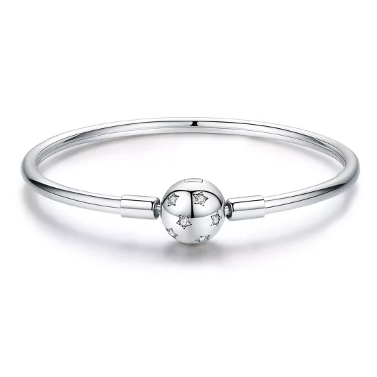 (imagen para) Pulsera de plata estilo Pandora con diseño de galaxia - SCB144