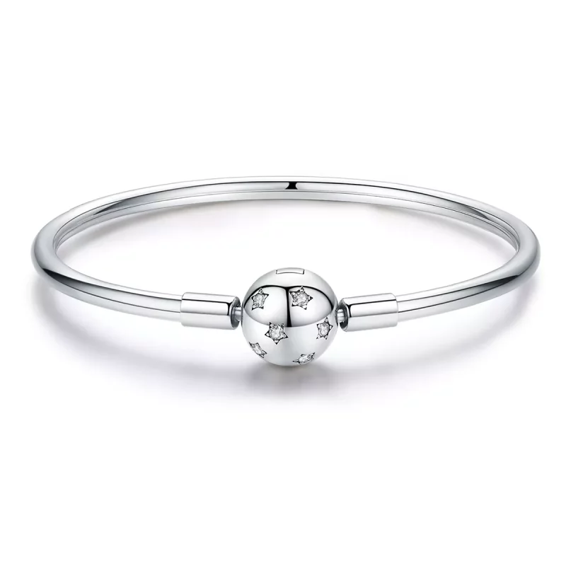 (imagen para) Pulsera de plata estilo Pandora con diseño de galaxia - SCB144
