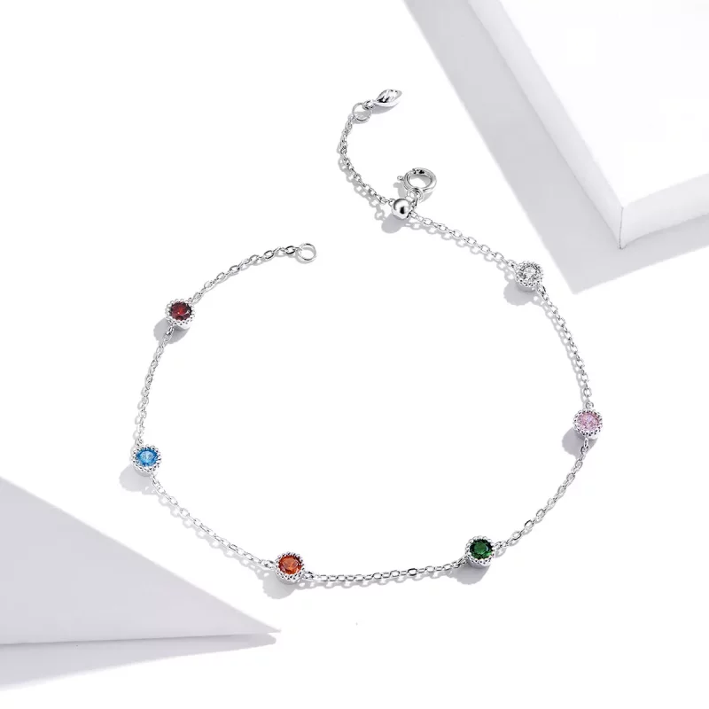 (imagen para) Pulsera de verano de estilo Pandora en color plateado - SCB184 - Ver 4