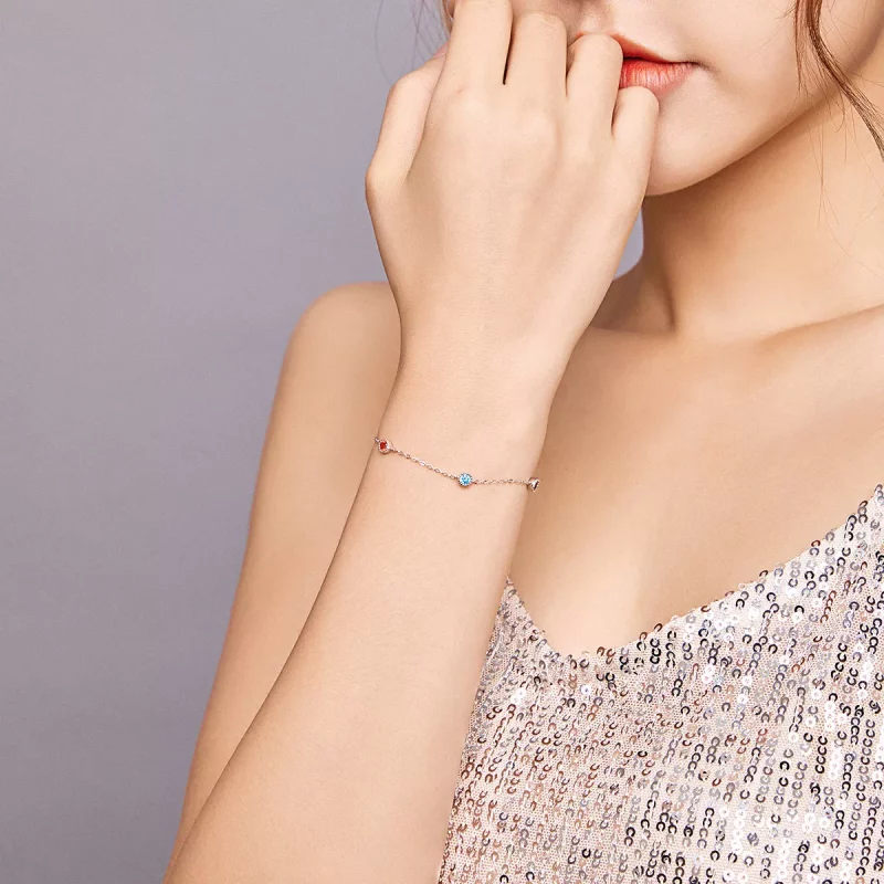(imagen para) Pulsera de verano de estilo Pandora en color plateado - SCB184 - Ver 5