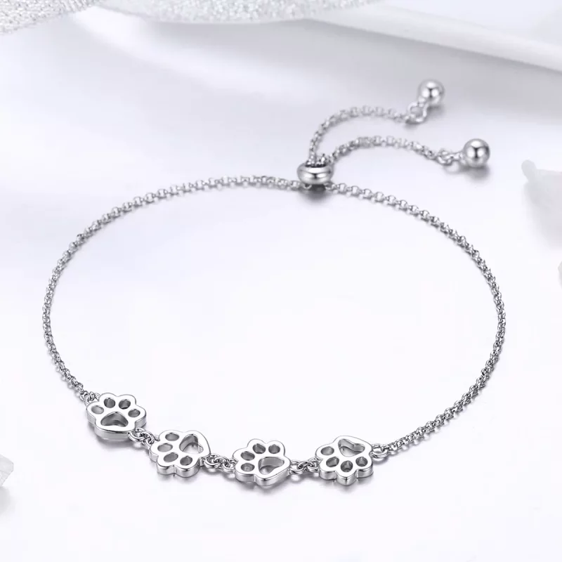 (imagen para) Pulsera deslizante de cadena con estilo Pandora en plata, con lindas marcas de g - Ver 6