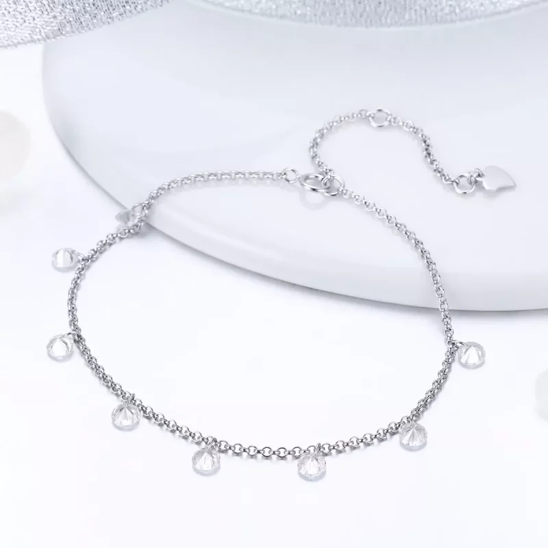 (imagen para) Pulsera deslizante de cadena de estilo Pandora plateada con elfos contratados - - Ver 3