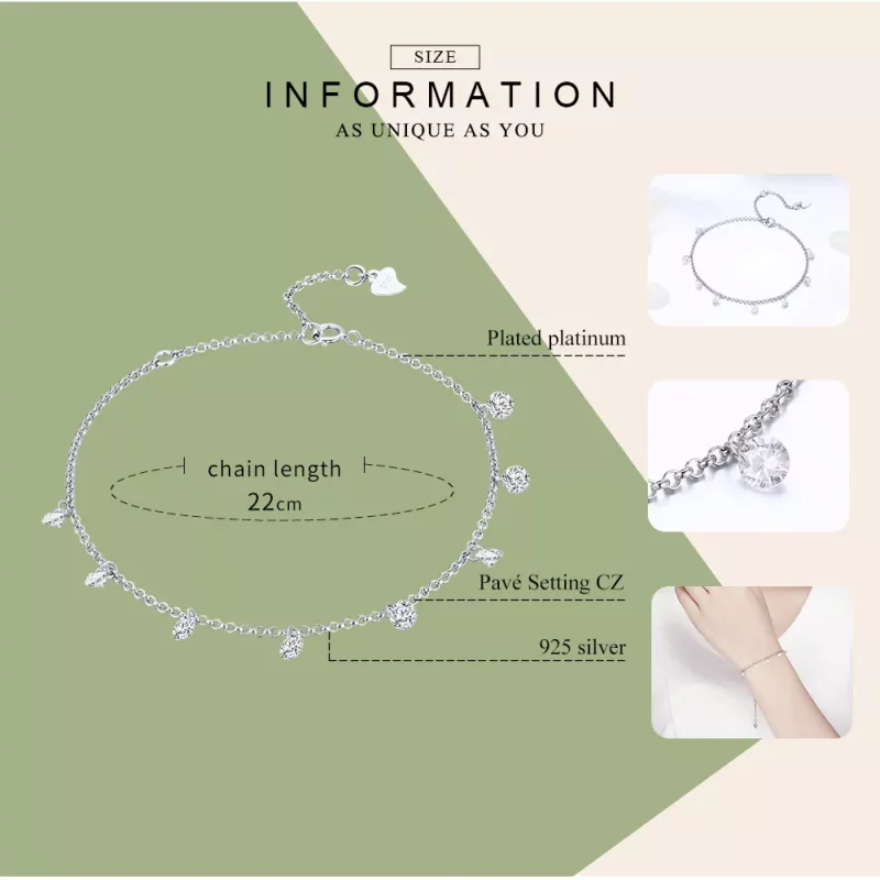 (imagen para) Pulsera deslizante de cadena de estilo Pandora plateada con elfos contratados - - Ver 5