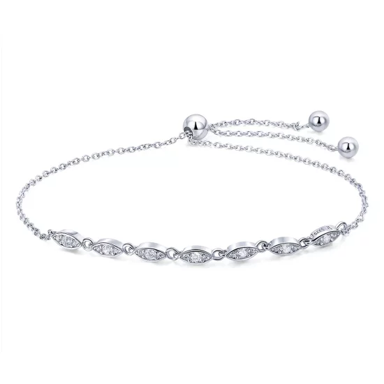 (imagen para) Pulsera deslizante de cadena Pandora Style Silver Beauty of Simplicity - SCB086