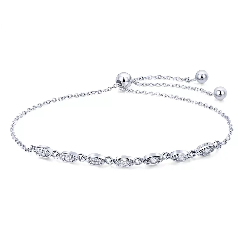 (imagen para) Pulsera deslizante de cadena Pandora Style Silver Beauty of Simplicity - SCB086