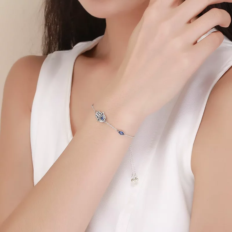 (imagen para) Pulsera deslizante de cadena Pandora Style Silver Spoil - SCB076 - Ver 2