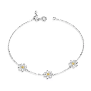 (imagen para) Pulsera deslizante estilo margarita de plata Pandora - SCB165
