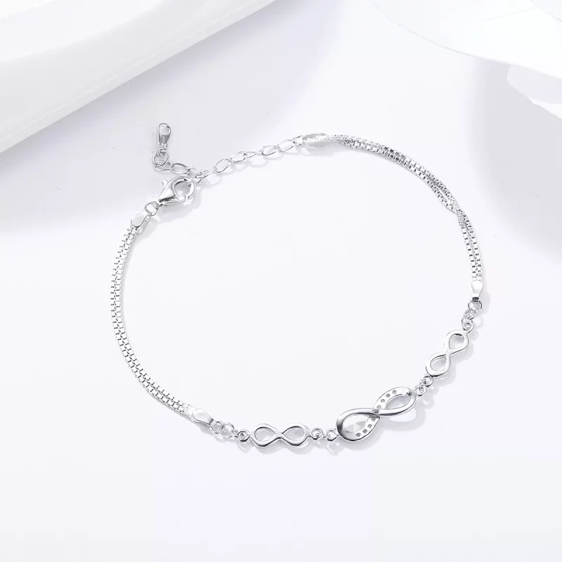 (imagen para) Pulsera deslizante estilo Pandora en plata - Elegancia infinita - SCB037 - Ver 5
