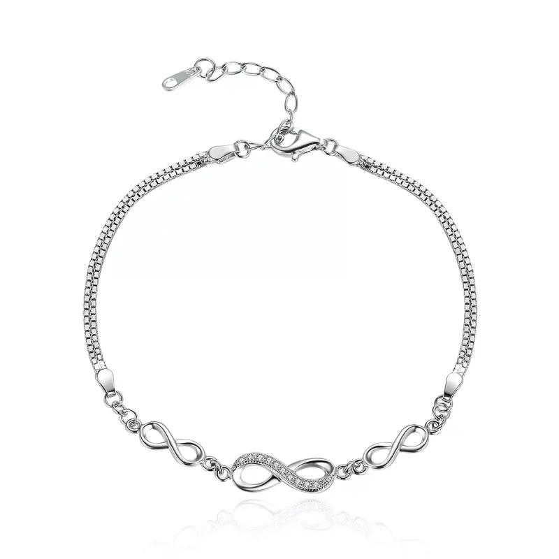 (imagen para) Pulsera deslizante estilo Pandora en plata - Elegancia infinita - SCB037