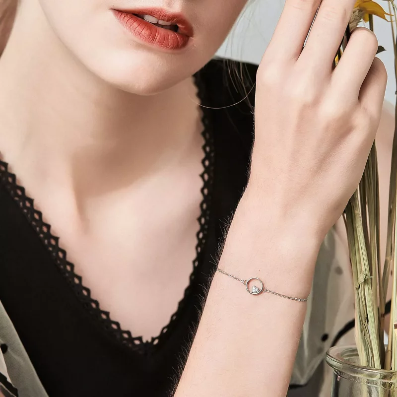 (imagen para) Pulsera deslizante Pandora Style Sweetheart Baby de plata - SCB020 - Ver 2