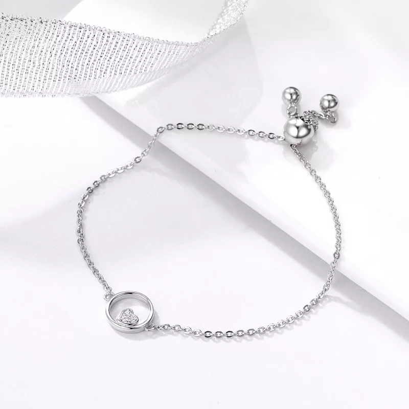(imagen para) Pulsera deslizante Pandora Style Sweetheart Baby de plata - SCB020 - Ver 3