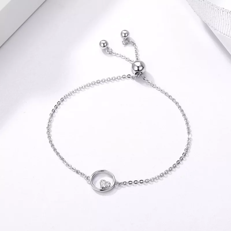 (imagen para) Pulsera deslizante Pandora Style Sweetheart Baby de plata - SCB020 - Ver 4
