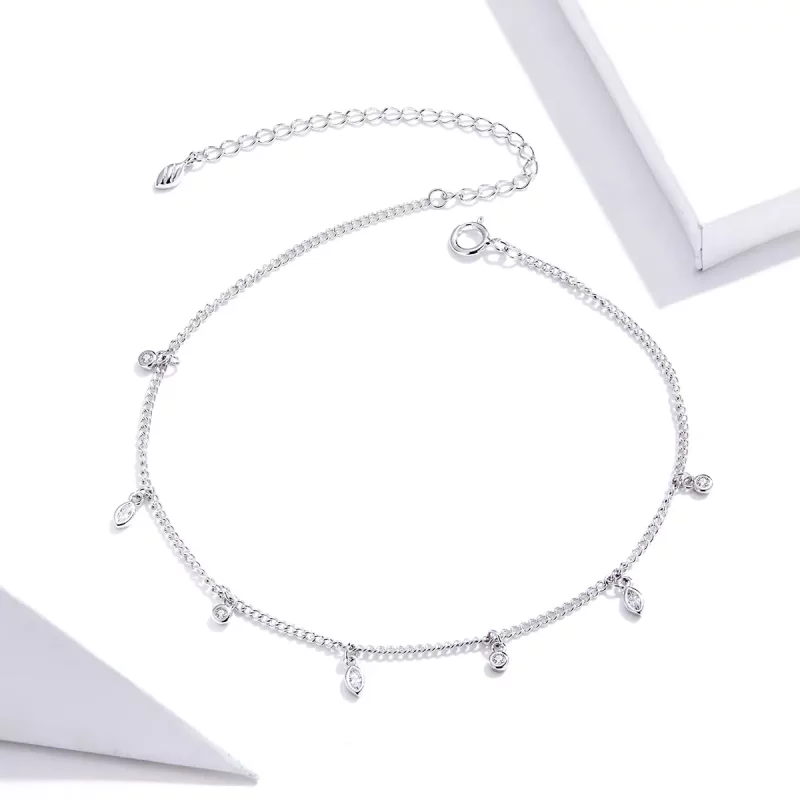 (imagen para) Pulsera estilo Pandora con borlas de plata - SCT018 - Ver 2