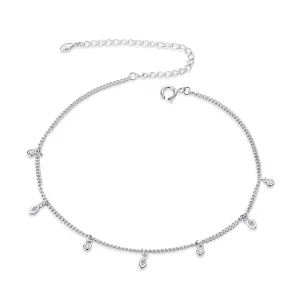 (imagen para) Pulsera estilo Pandora con borlas de plata - SCT018