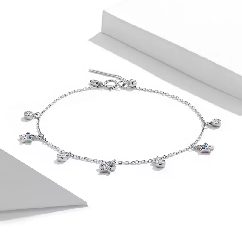 (imagen para) Pulsera estilo Pandora con estrella - SCB227 - Ver 2