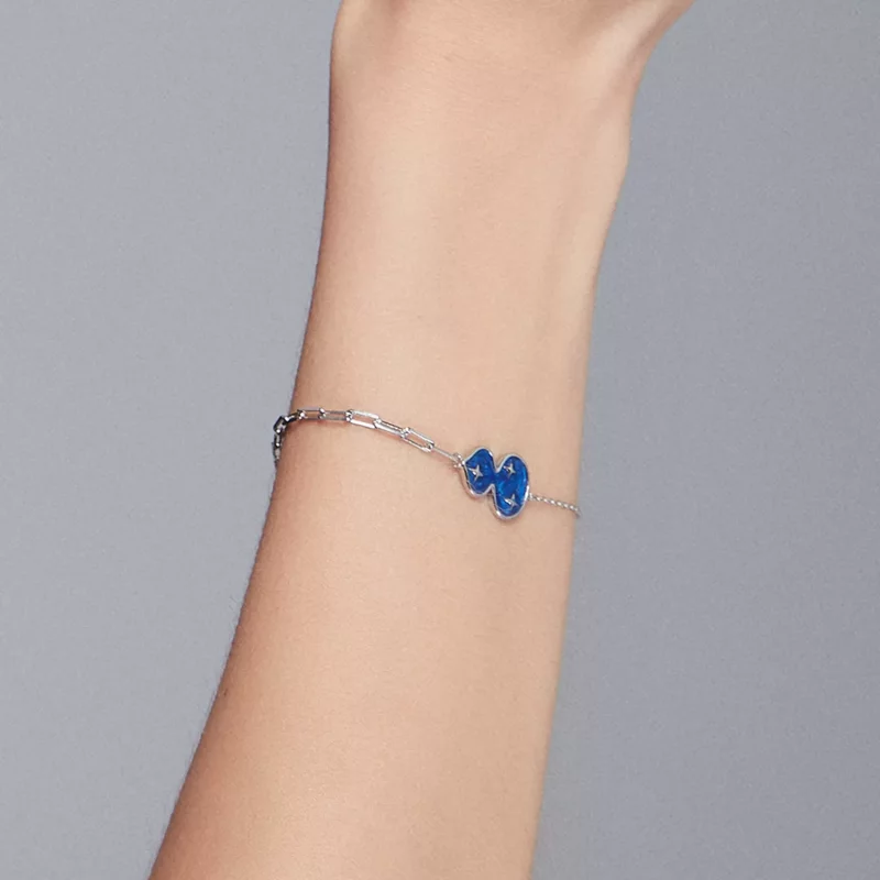 (imagen para) Pulsera estilo Pandora con flores de Phlox - BSB073 - Ver 4