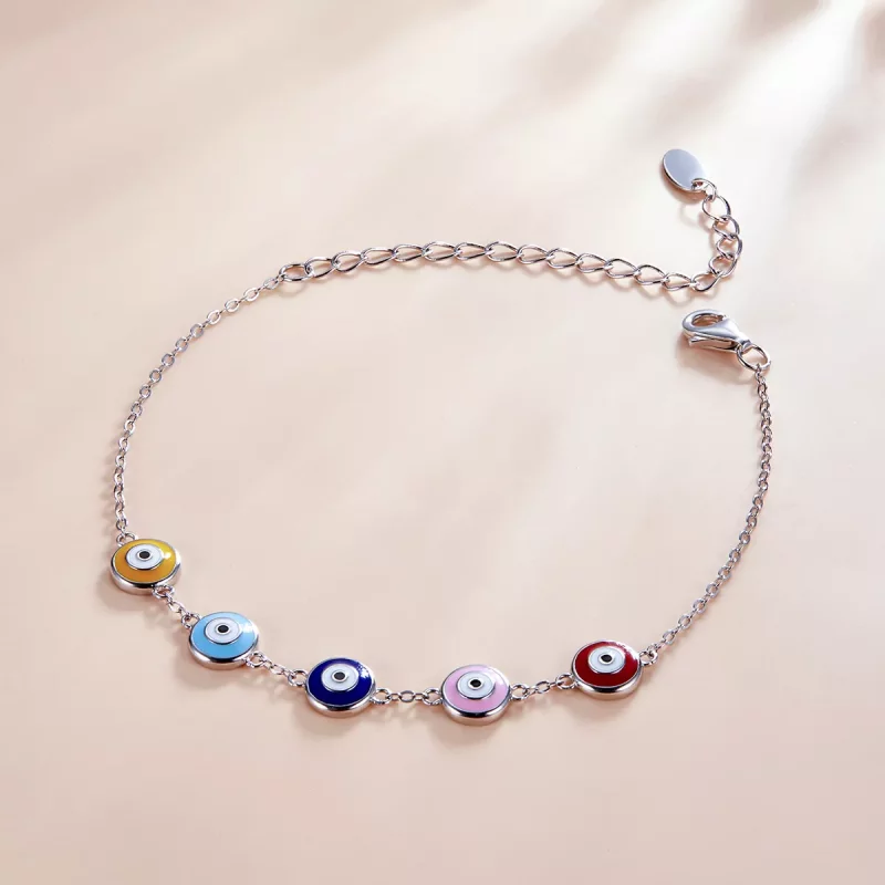 (imagen para) Pulsera estilo Pandora con ojo protector - SCB218 - Ver 2