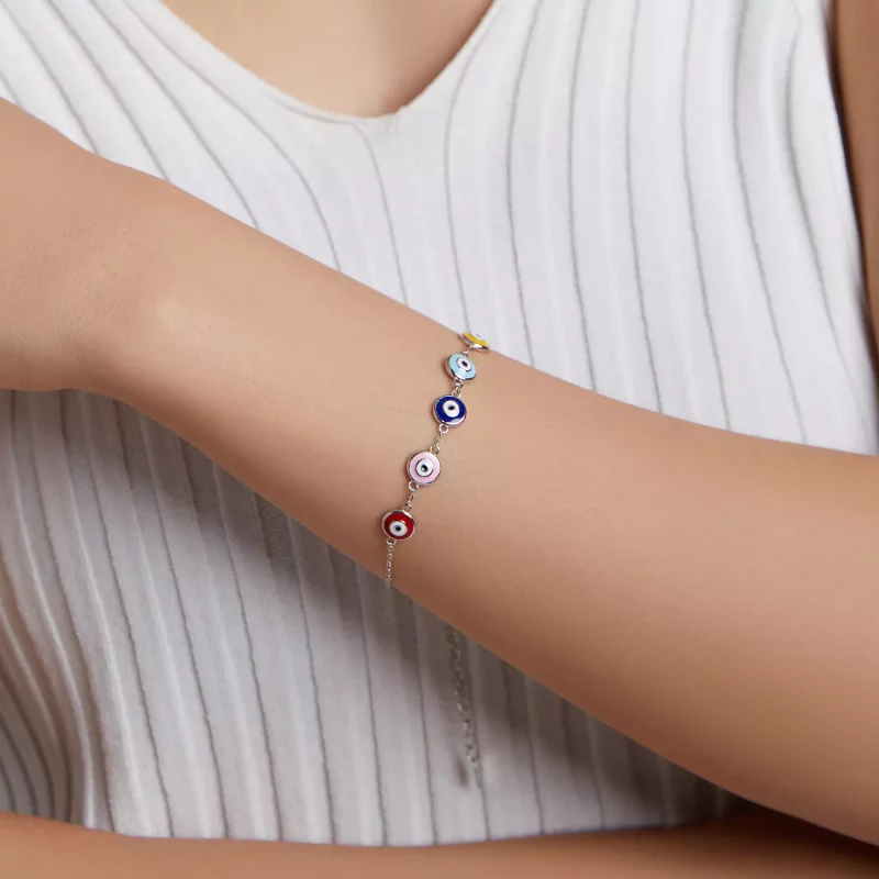 (imagen para) Pulsera estilo Pandora con ojo protector - SCB218 - Ver 5