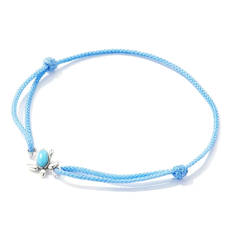 (imagen para) Pulsera estilo Pandora con tortuga azul - SCB231 - Ver 4