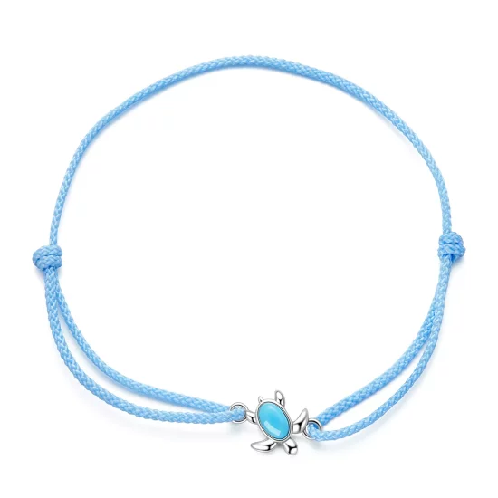 (imagen para) Pulsera estilo Pandora con tortuga azul - SCB231