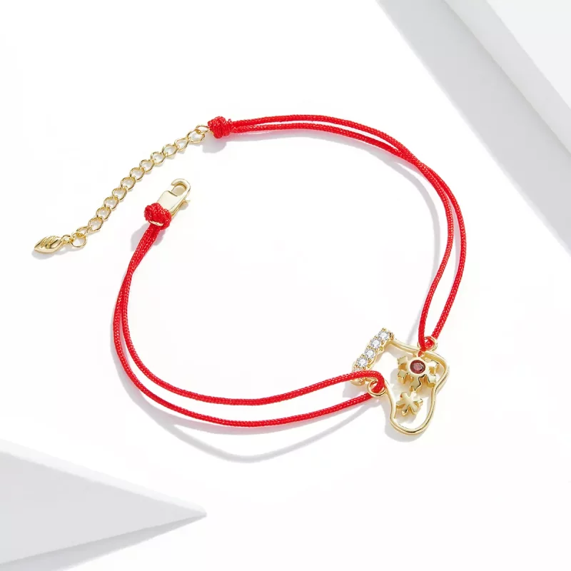 (imagen para) Pulsera estilo Pandora de calcetines de Navidad - SCB225 - Ver 3
