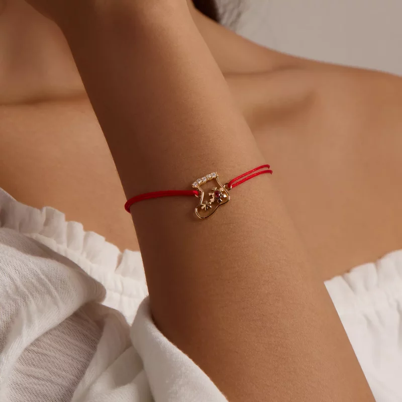 (imagen para) Pulsera estilo Pandora de calcetines de Navidad - SCB225 - Ver 7