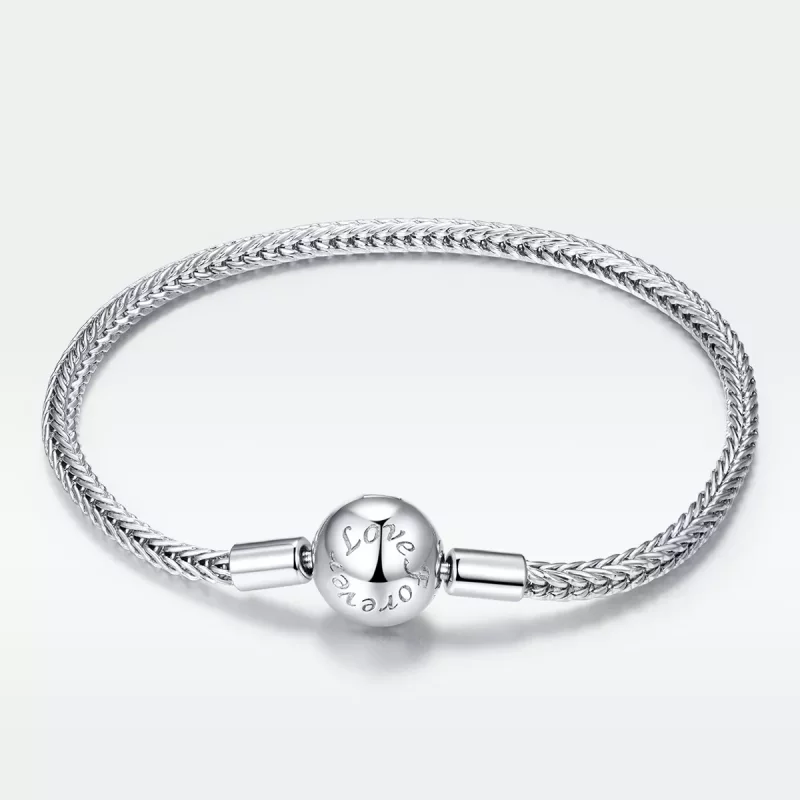 (imagen para) Pulsera estilo Pandora de plata con cadena de serpiente - SCB201 - Ver 5