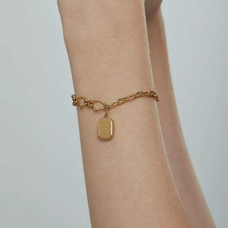 (imagen para) Pulsera estilo Pandora de Salud, Felicidad, Tesoro - BSB070 - Ver 9