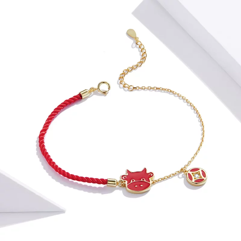 (imagen para) Pulsera estilo Pandora del signo de Tauro - SCB207 - Ver 2