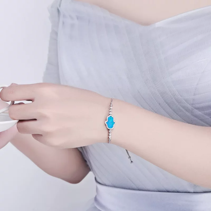 (imagen para) Pulsera estilo Pandora Mano de la Suerte - VSB002 - Ver 7