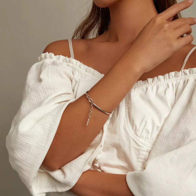 (imagen para) Pulsera simple e infinita de estilo Pandora - BSB085 - Ver 6
