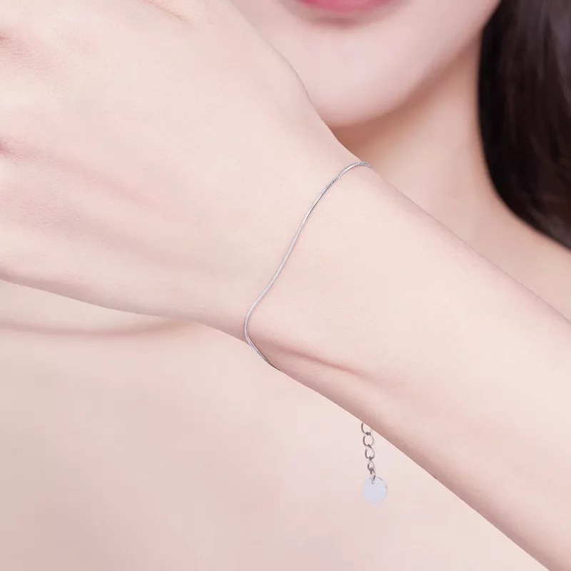 (imagen para) Pulsera de Cadena de Serpiente de Plata Estilo Pandora - SCB153 - Ver 2