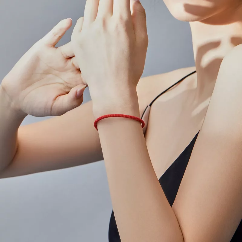 (imagen para) Pulsera de Tela con Cuerda Roja Estilo Pandora - SCB166 - Ver 5