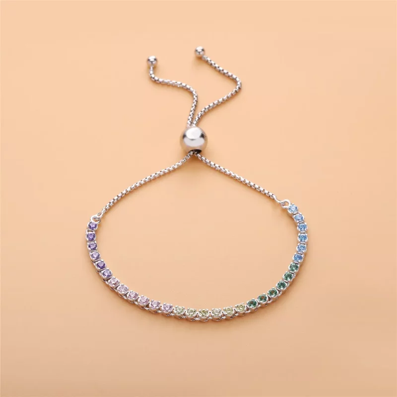 (imagen para) Pulsera en plata de ley Hilo Luminoso Multicolor - PANDORA - Ver 2